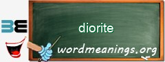 WordMeaning blackboard for diorite